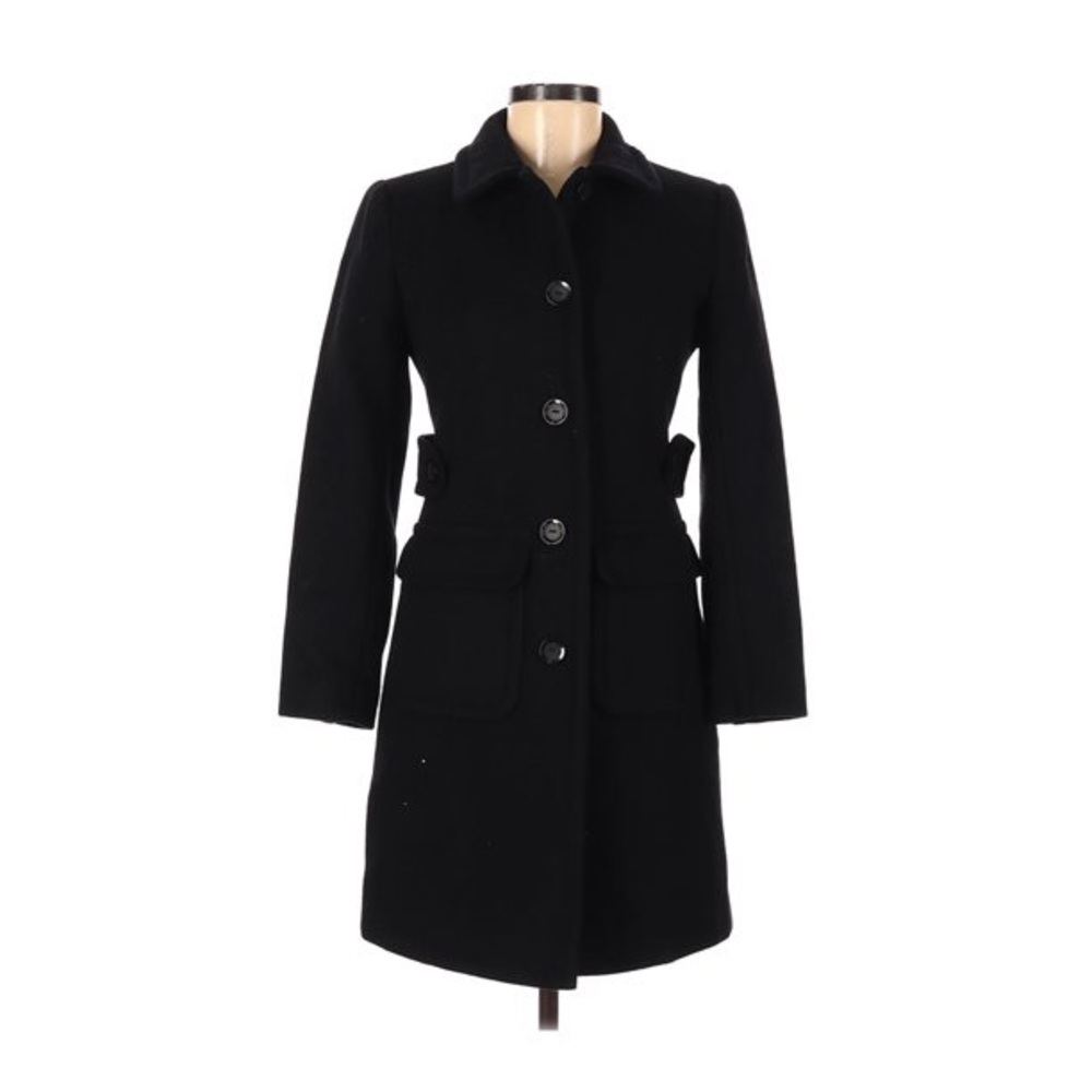 Women’s Black Wool Peacoat